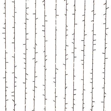 240V,  2x1.5M Drop,  Warm White LED,  White Wire Curtain Light