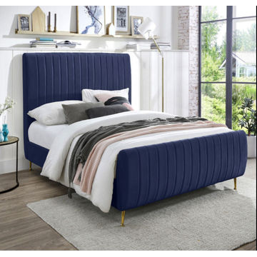 Avenna Sleigh Bed Double -Blue