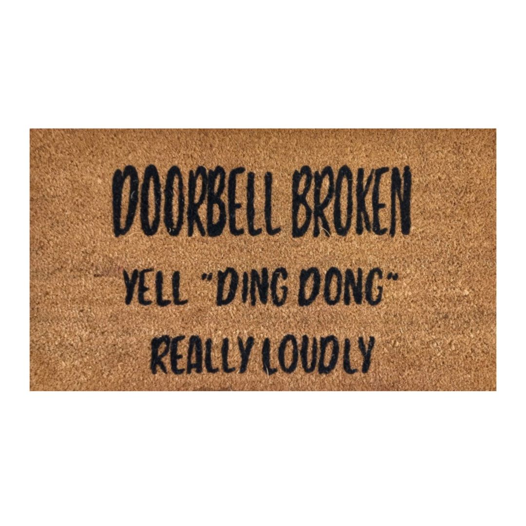 Matnifique Coir Design Doormat - Doorbell Broken 700 x 400 x 14mm