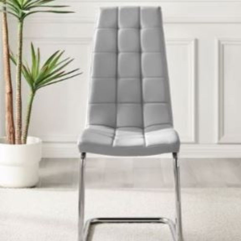 Atlanta Faux Leather Chair-Grey