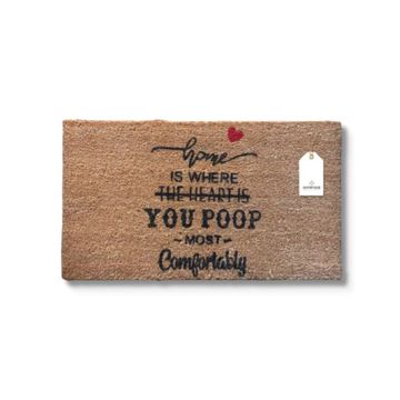 Matnifique Coir Design Doormat - Poop Home 700 x 400 x 14mm