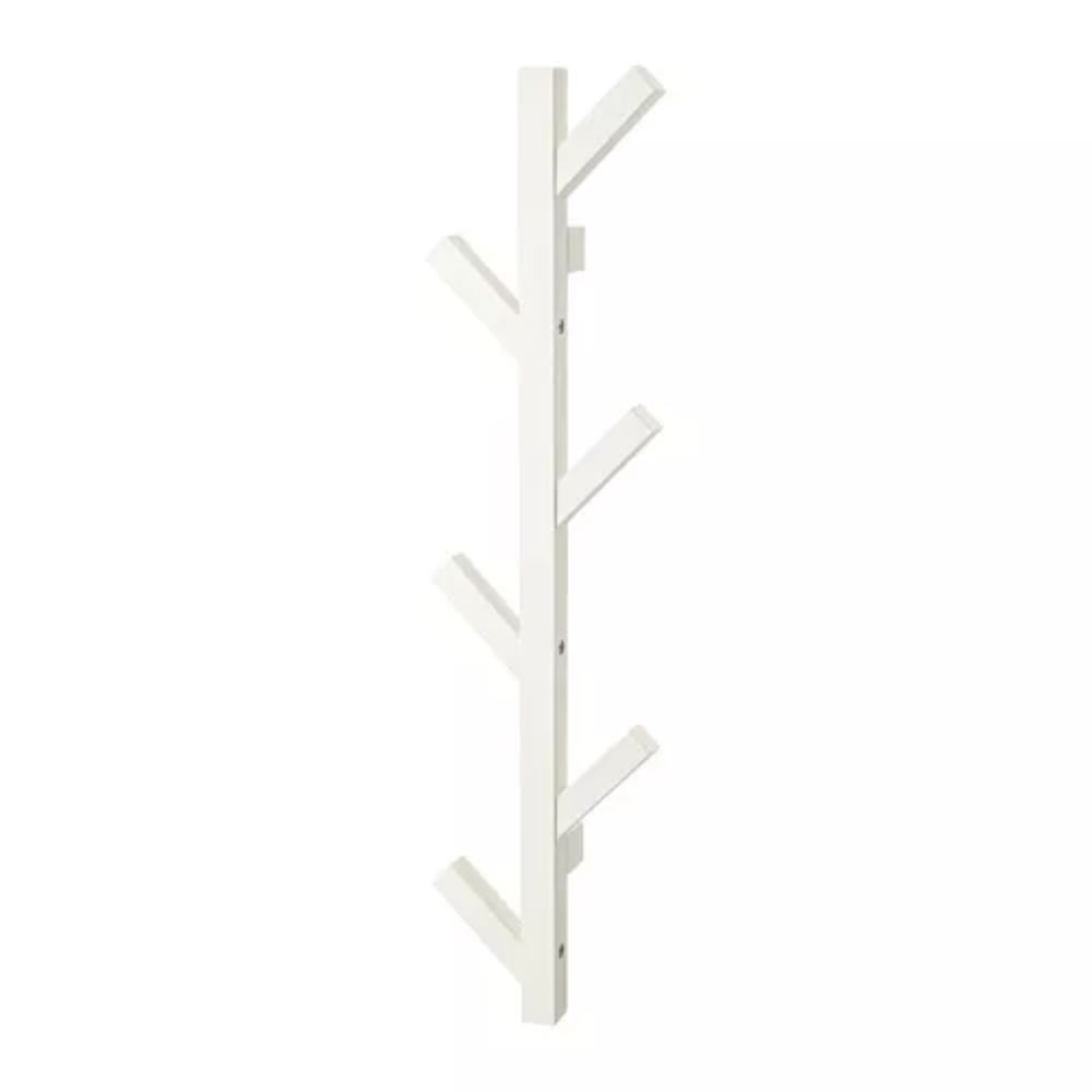 TJUSIG Wall Hanger White 78cm – Solid Wood Coat Rack
