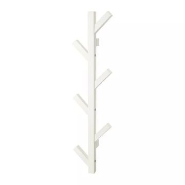 TJUSIG Wall Hanger White 78cm – Solid Wood Coat Rack
