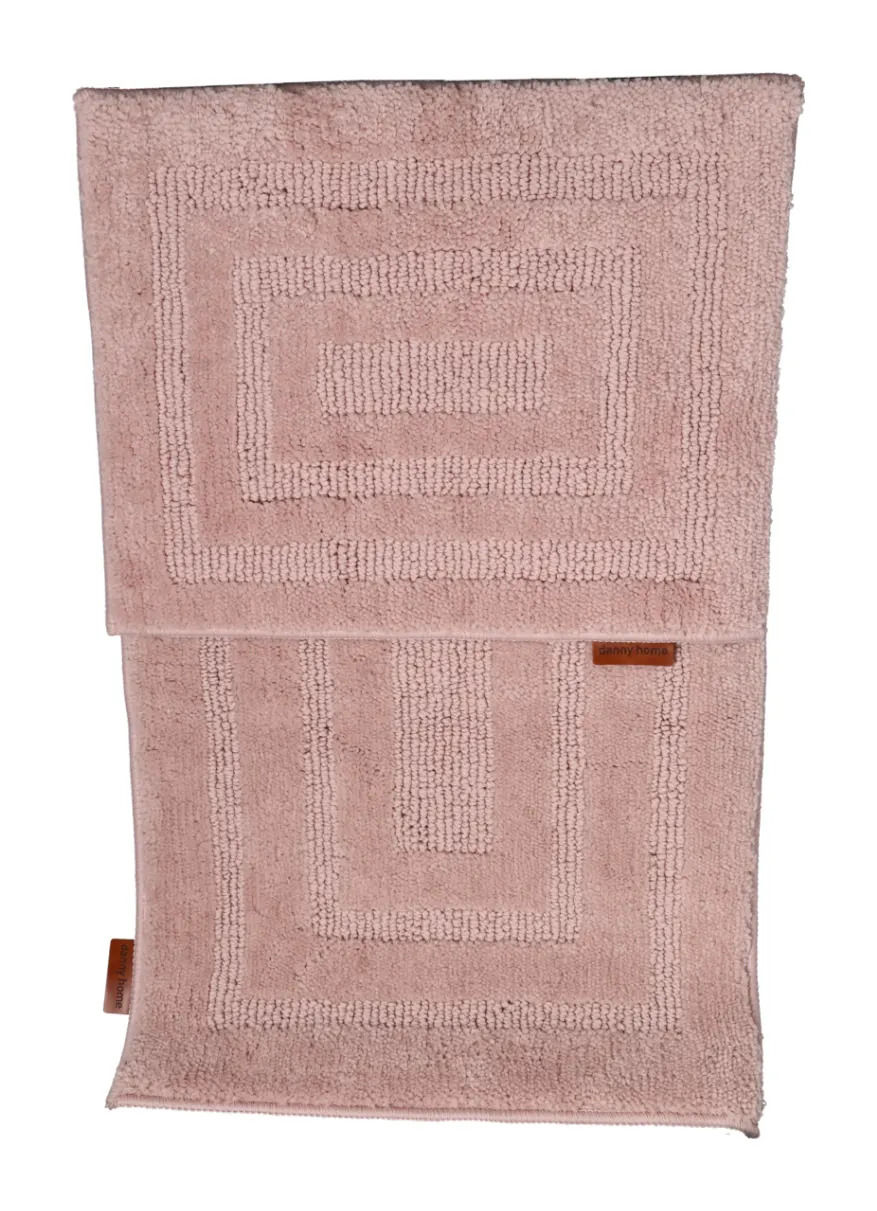 Dusty Pink 2Pcs Bathroom Mat Set