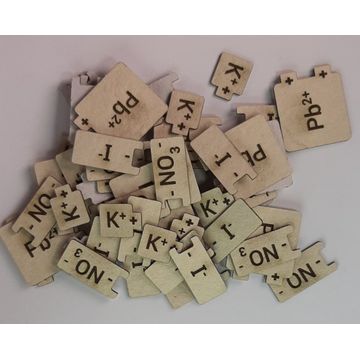 Laser Cut Atoms and Ions for Chemistry Classes