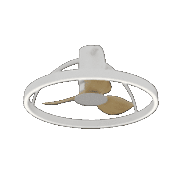 KLIGHT- White with Light Wood 60 cm Led Ceiling Fan