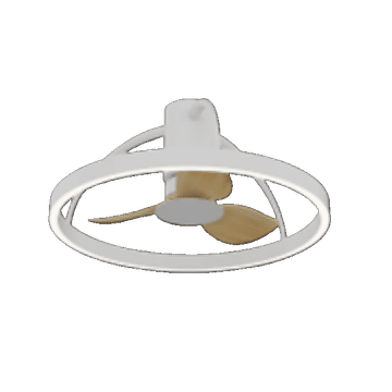 KLIGHT- White with Light Wood 60 cm Led Ceiling Fan