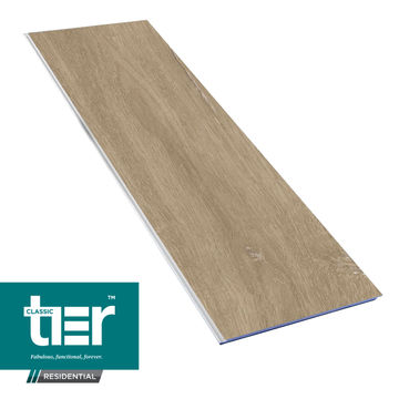 TIER Classic Flooring, Washed Oak Blonde, SPC Vinyl Flooring With CarbideCore™ Technology (2.21m2/box)
