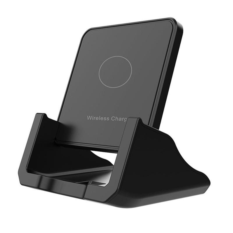 Wireless Charger with Detachable Mobile Phone Holder - Black