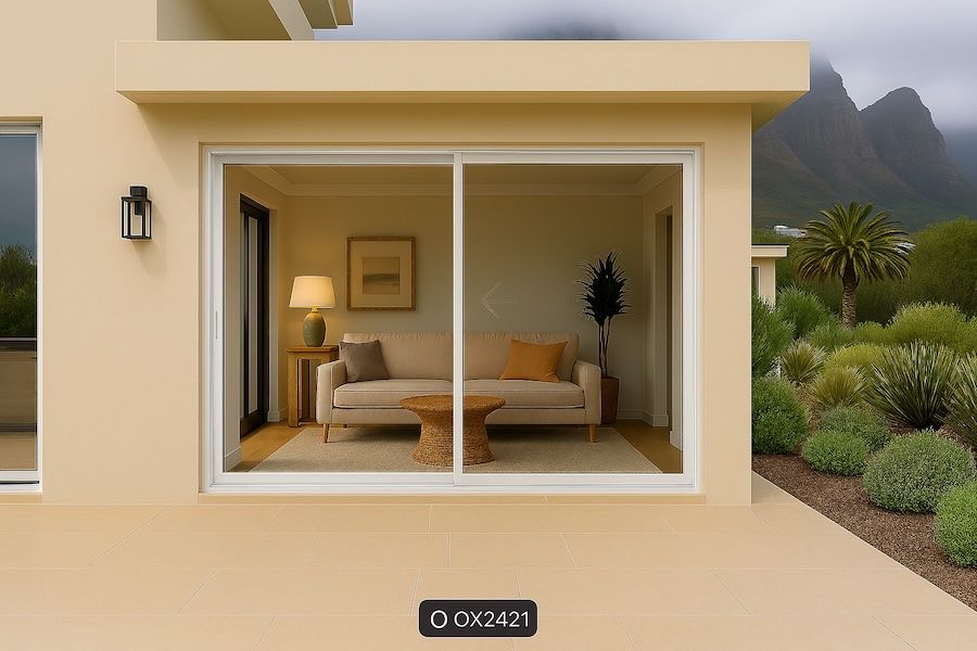 Kenzo - OX2421W - Aluminium Single Sliding Door 2.4mx2.1m White