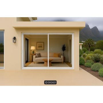 Kenzo - OX2421W - Aluminium Single Sliding Door 2.4mx2.1m White