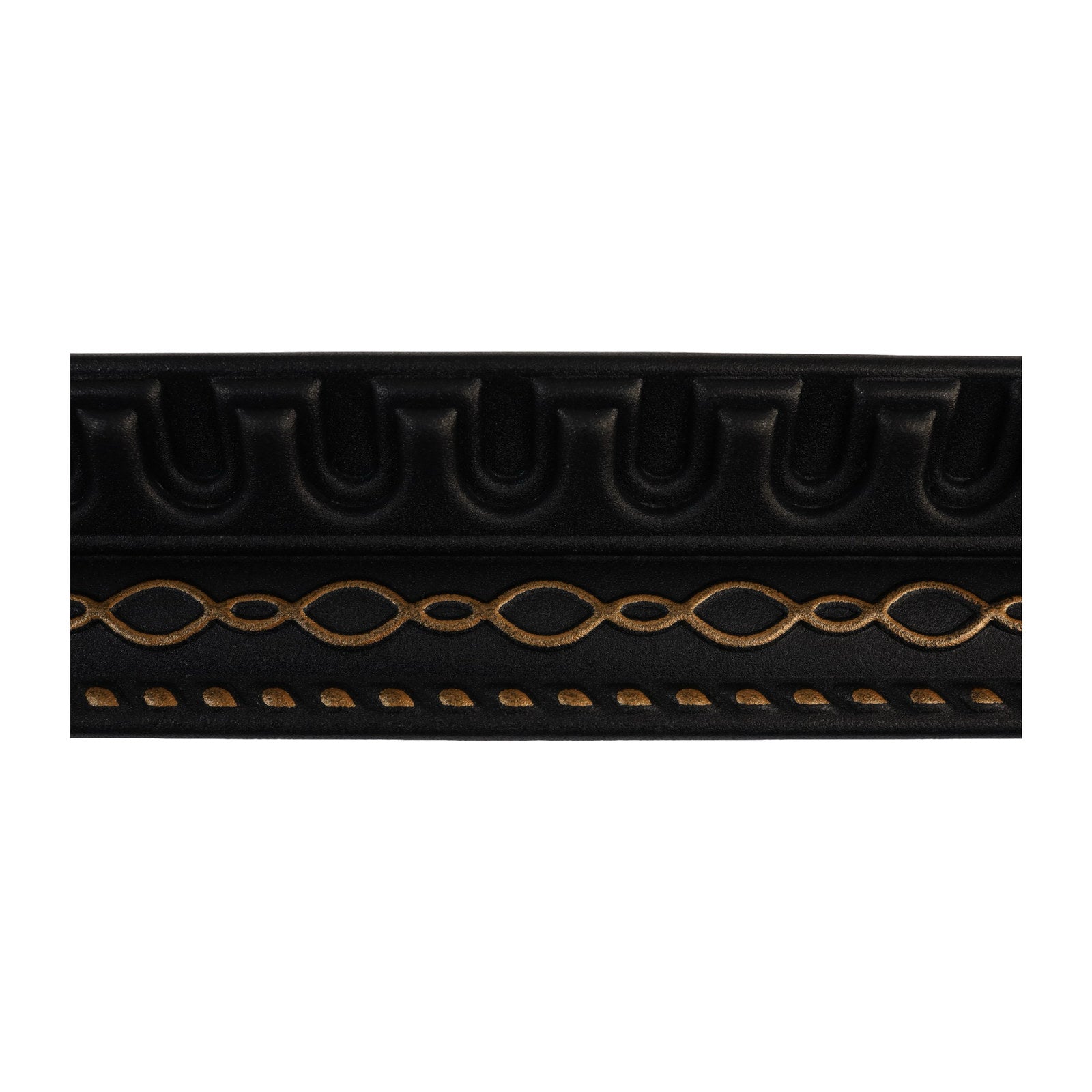 CBS Decor T19 Polystyrene Ceiling Cornice 2 m Pack of 4 - Black And Gold