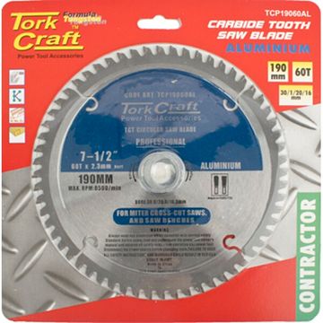 Blade Contractor Alum 190 X 60T 30/20/16 Circular Saw Tct