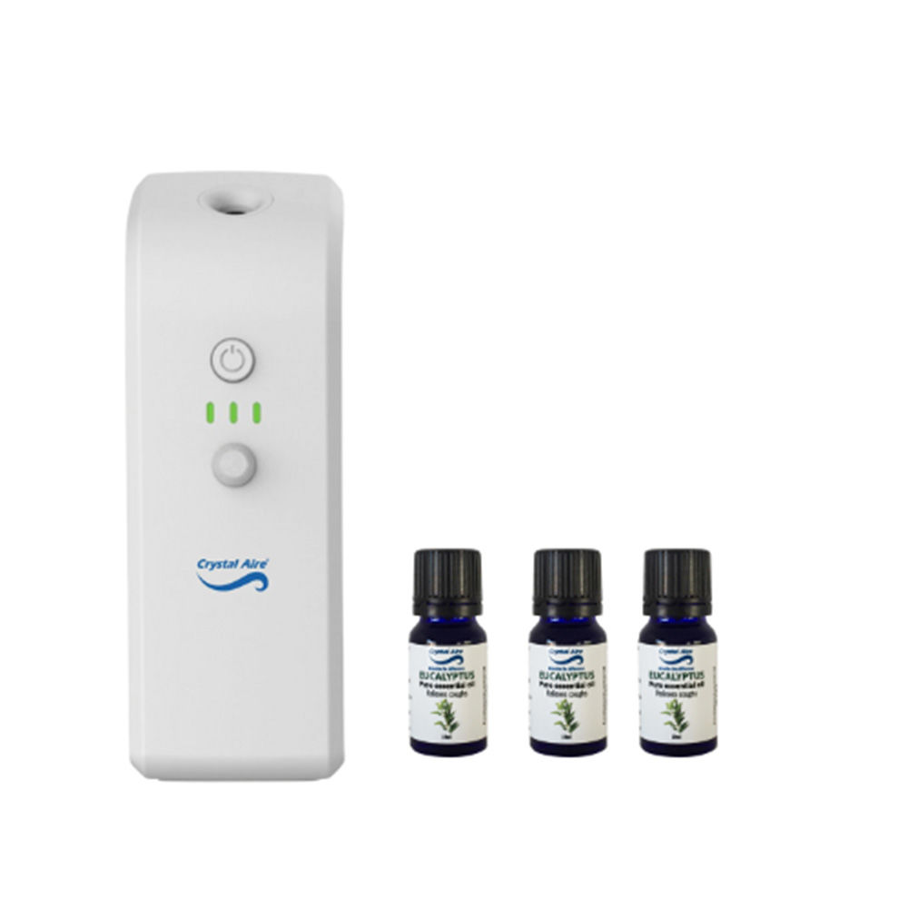 Crystal Aire Battery Operated Fairy Essential Oil Diffuser & 3x 30ml Eucalyptus Essential Oil