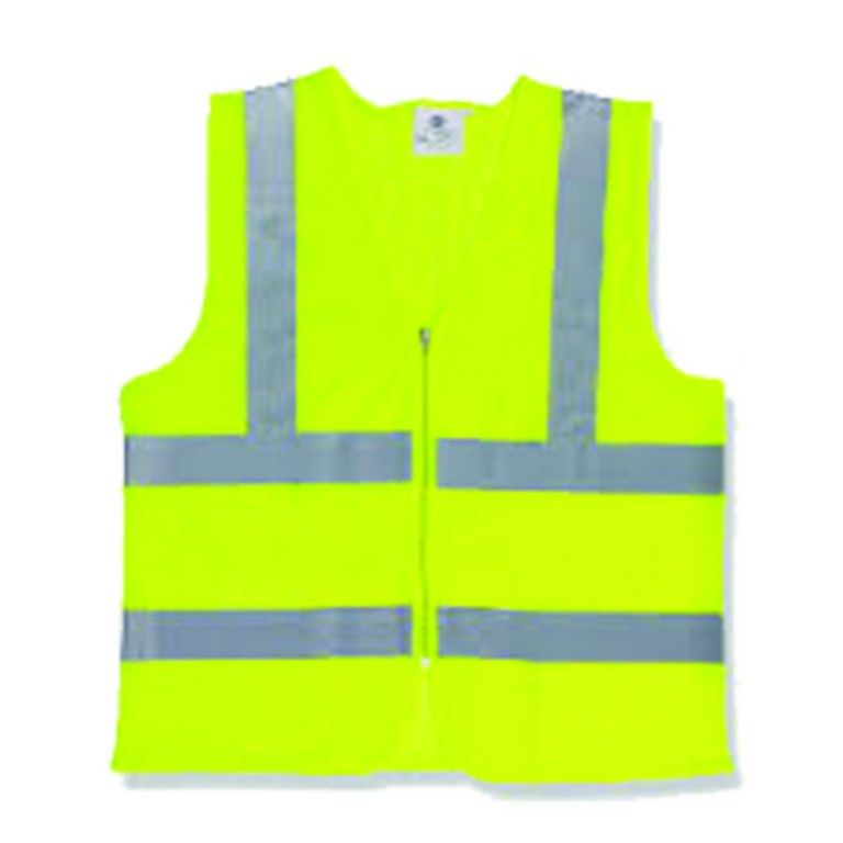 YELLOW REFLECTIVE SAFETY VEST WITH 5CM REFLECTIVE TAPE & 16