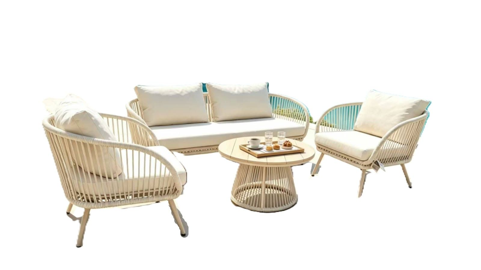 LBM FURN- Abrihome 4 Piece Outdoor Set