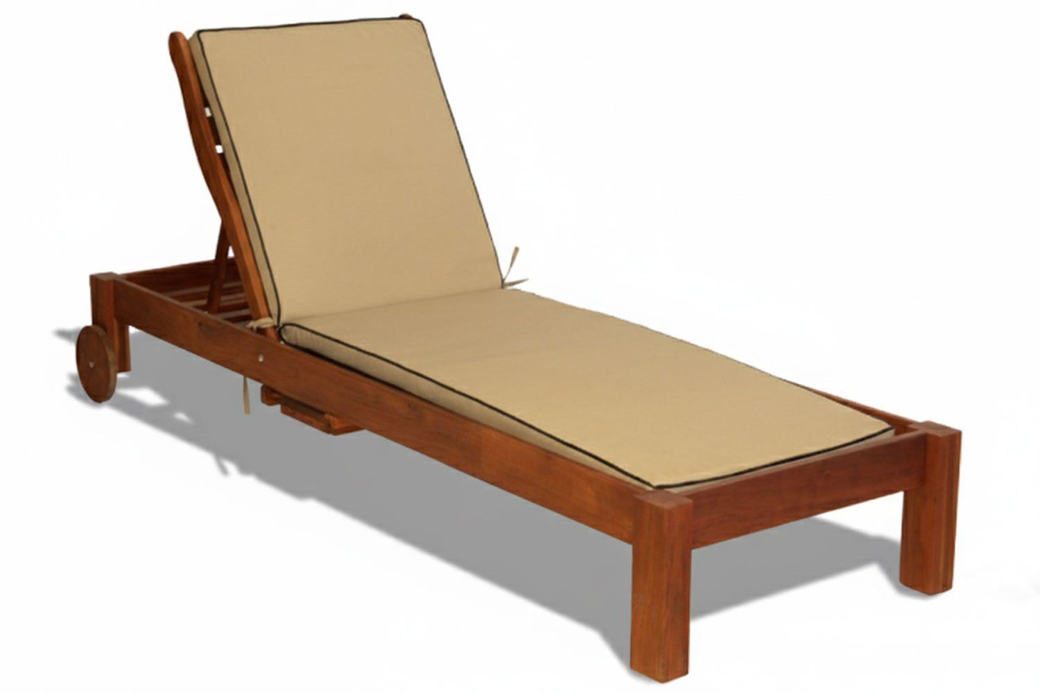 Zambezi Teak Sun Lounger (Universal Beige Cushion)