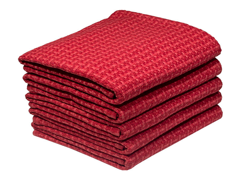 Bunty's Kitchen Towel - Design 2615 - 044x68cms - (05 Pc Pack) - Patterns - Racing Red