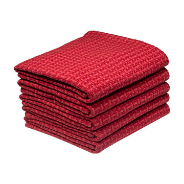 Bunty's Kitchen Towel - Design 2615 - 044x68cms - (05 Pc Pack) - Patterns - Racing Red