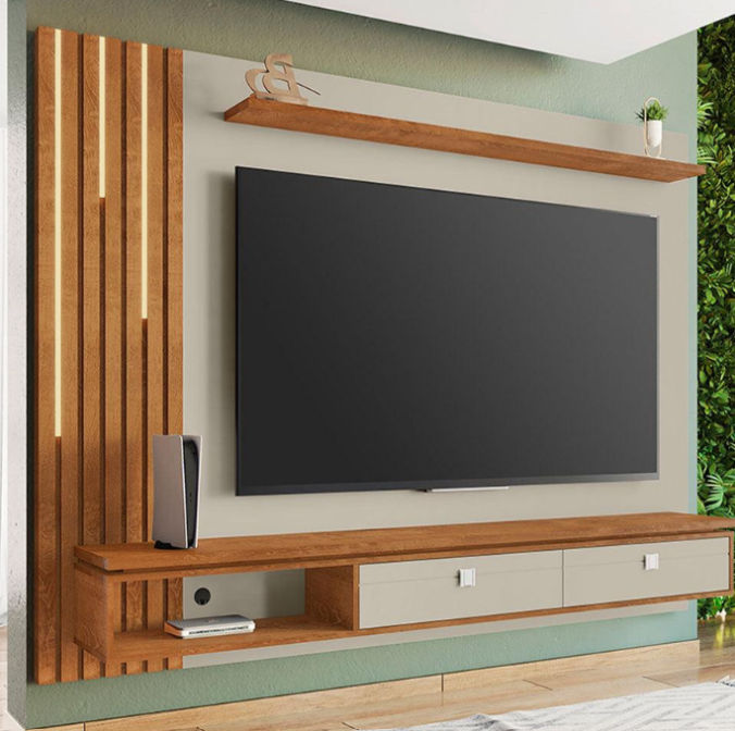 Painel Hanover Plasma Stand- Off White/Natural