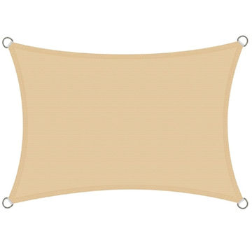 Beige Rectangle Sun Shade Sail for Outdoor Garden 3m x 4m 1 Reviews