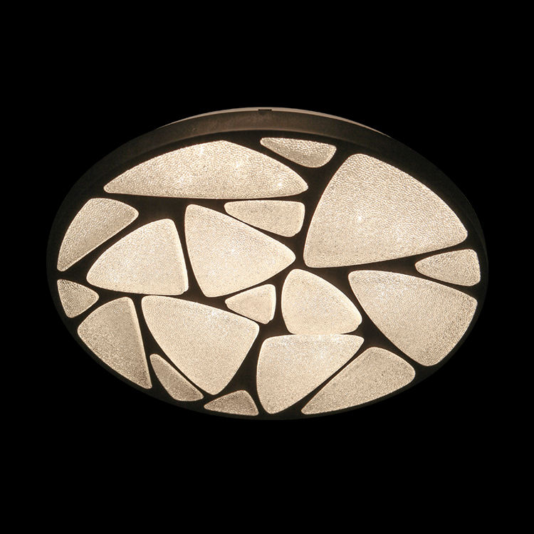 230v 24W LED Acrylic Pebble 40cm Crystal Sand Black Ceiling Fitting