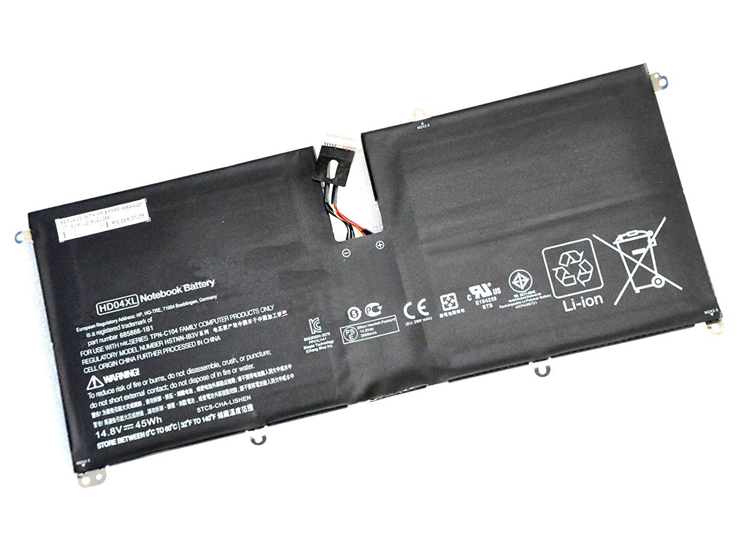 Reliable, long-lasting Vibrant Batteries for HP Spectre XT Pro 13-b000 13-2120tu (P/N HD04XL 685989-001)