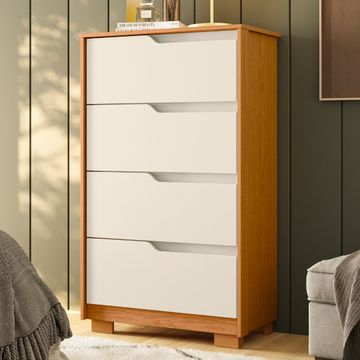 Sole Chest of Drawer Dresser Cinnamon/Off White