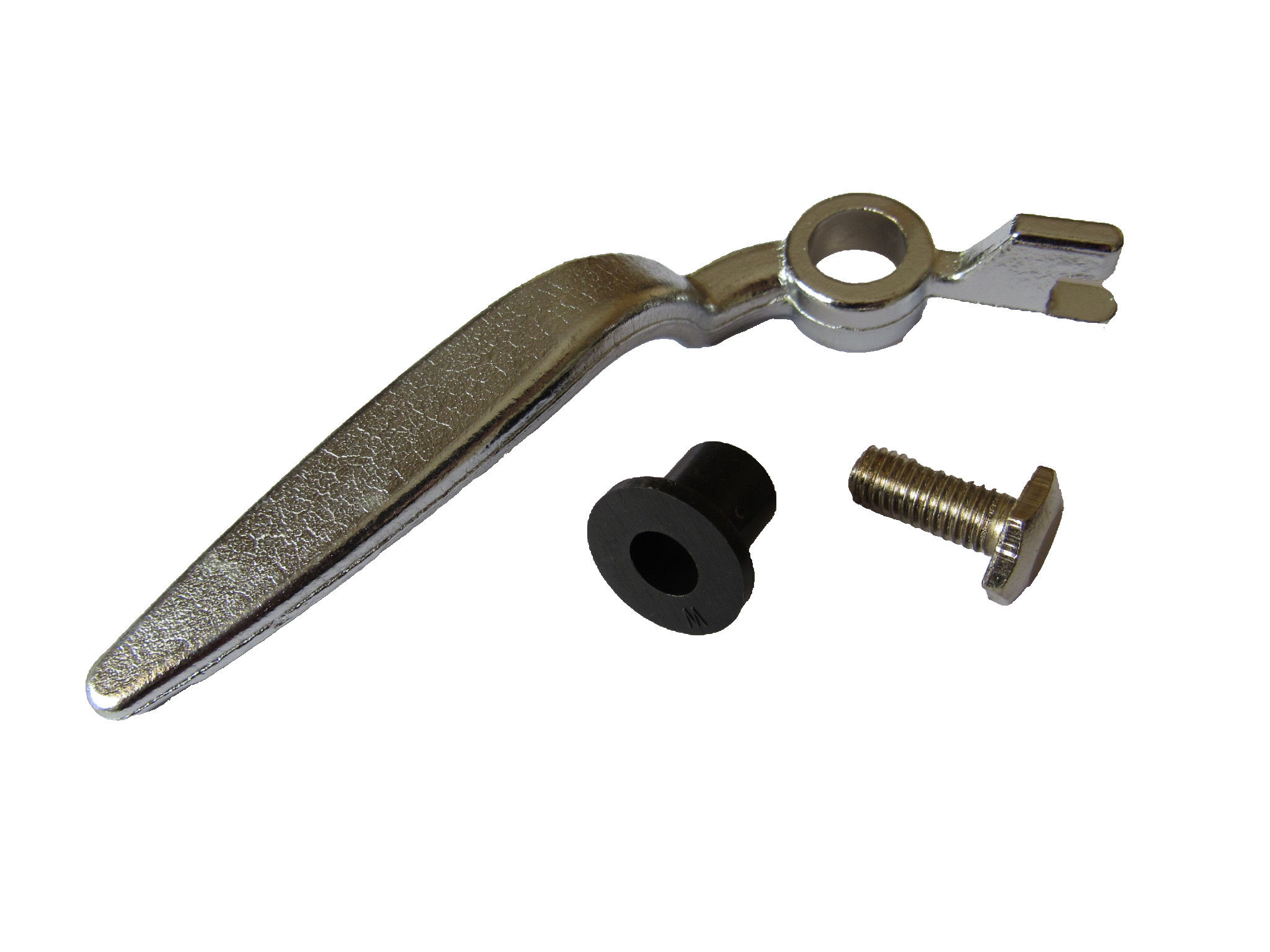 CHROME PLATED BRASS WINDOW HANDLE - LEFT + SCREWS & BUSH