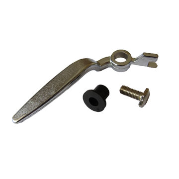 CHROME PLATED BRASS WINDOW HANDLE - LEFT + SCREWS & BUSH
