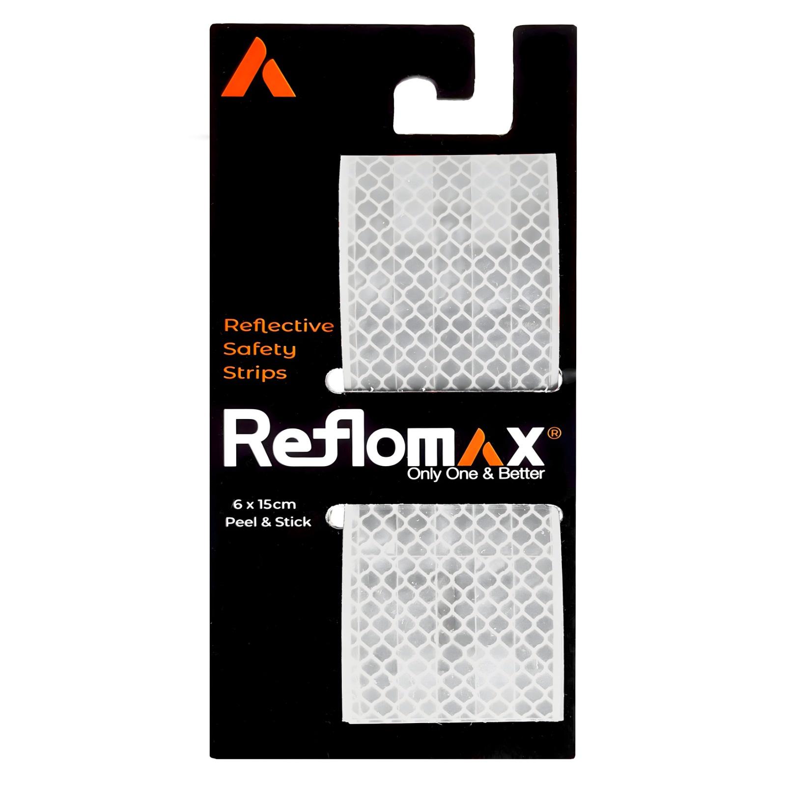 Reflomax - Reflective Safety Reflector Multipurpose Strips - 6 Pieces - White