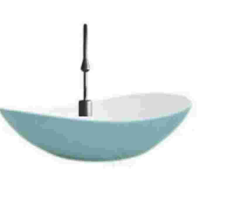 Counter top Ceramic Basin / table top - Zahara - Green&White Matt