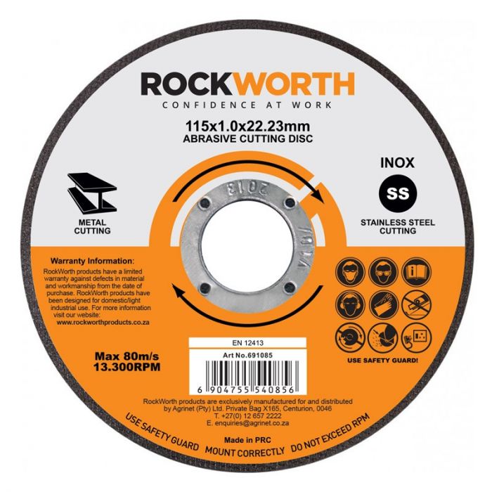 Rockworth - Cutting Disc Slimline Steel 230X2.0mm - 8 Pack