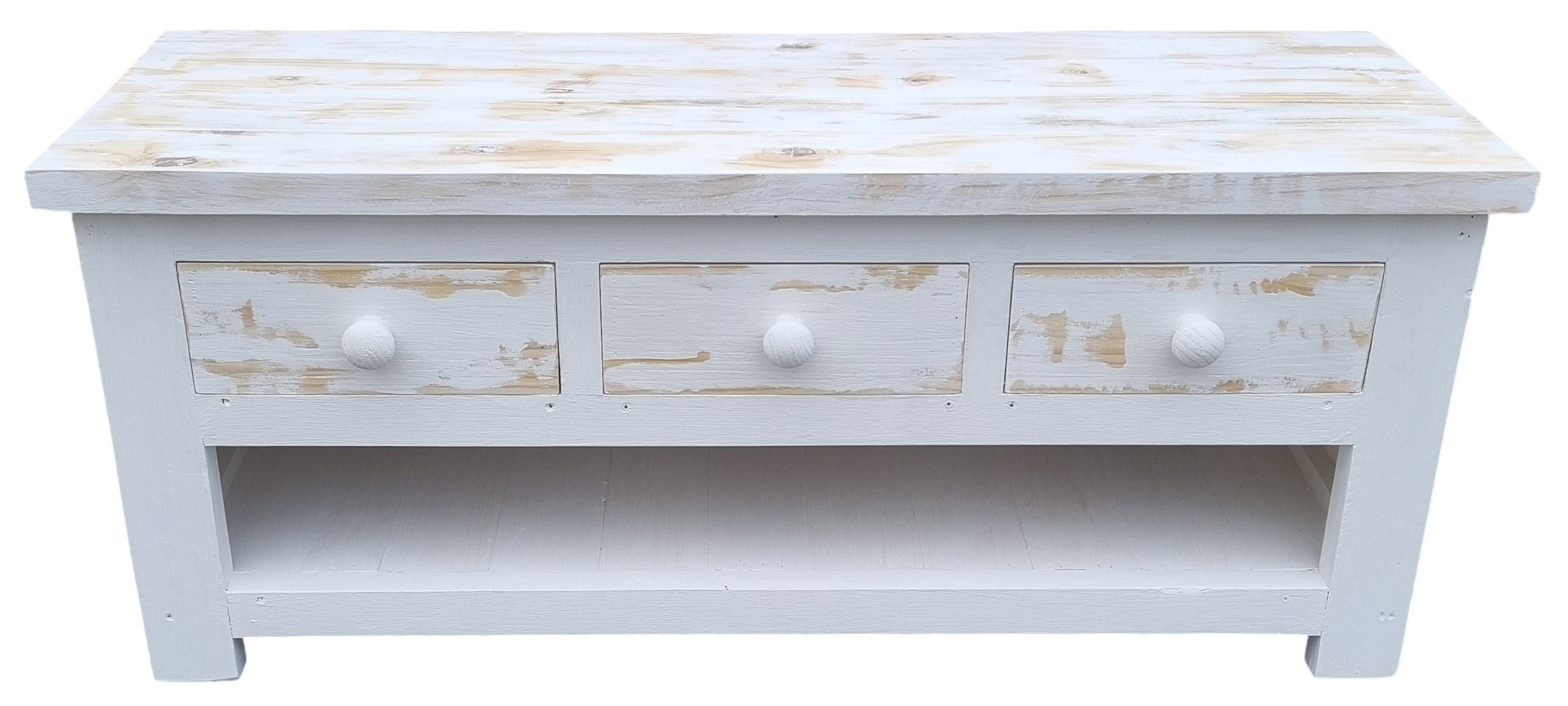Willem Whitewashed TV Stand Rustic Charm, modern Functionality
