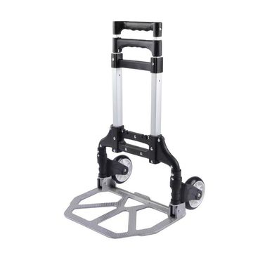 Mini Multi Function Folded Trolley - Aluminum - Black