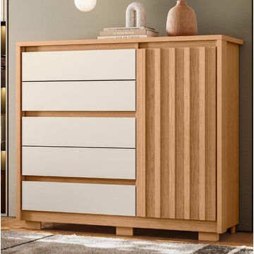 Duetto Shoe Cabinet -Off White/Nature