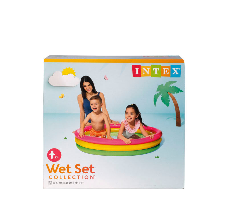 Intex - Baby Pool - Inflatable - Sunset Glow - 114cm x 25cm - 3 Pack