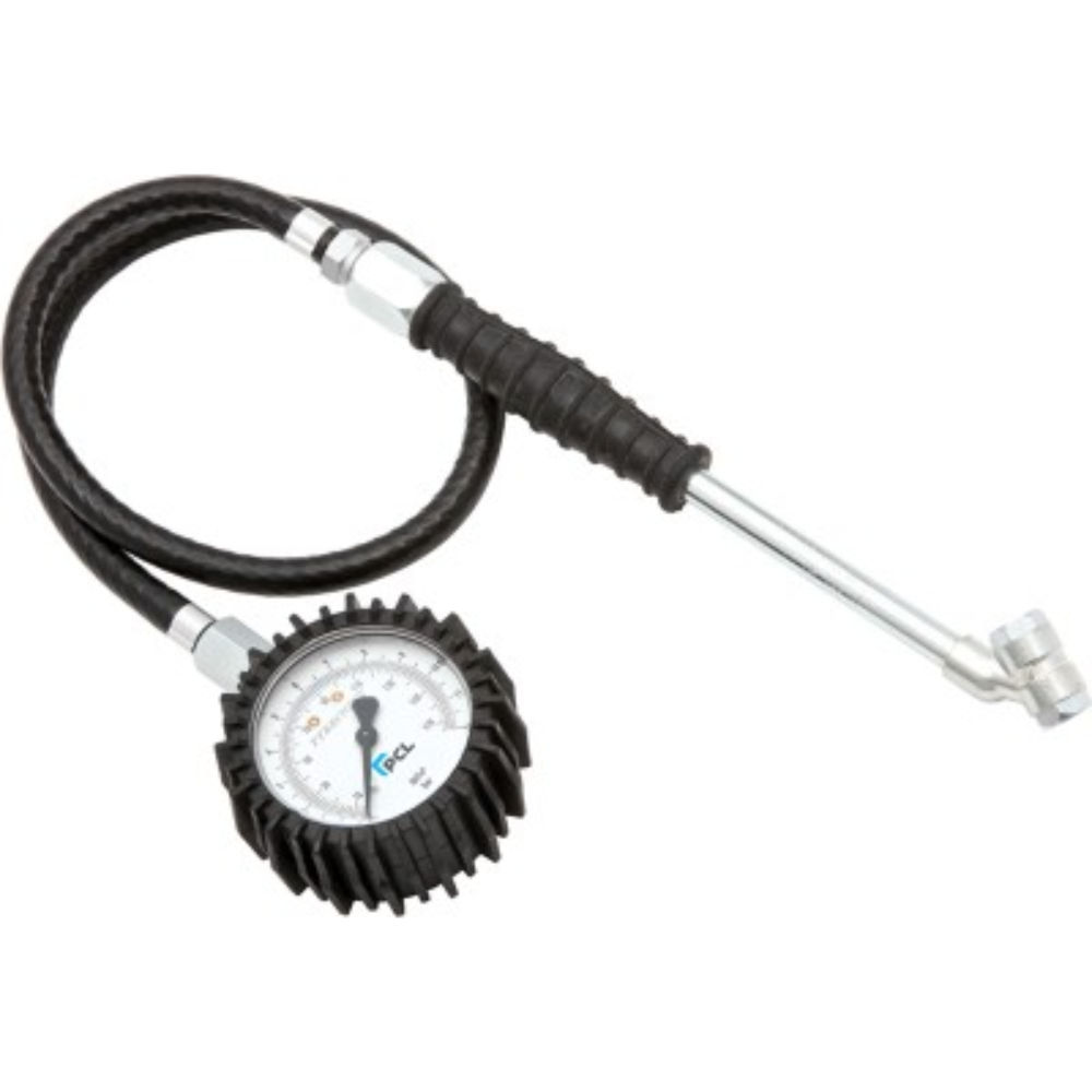 TYRE PRESSURE GAUGE DIAL TYPE TWIN HOLD-ON CONNECTOR