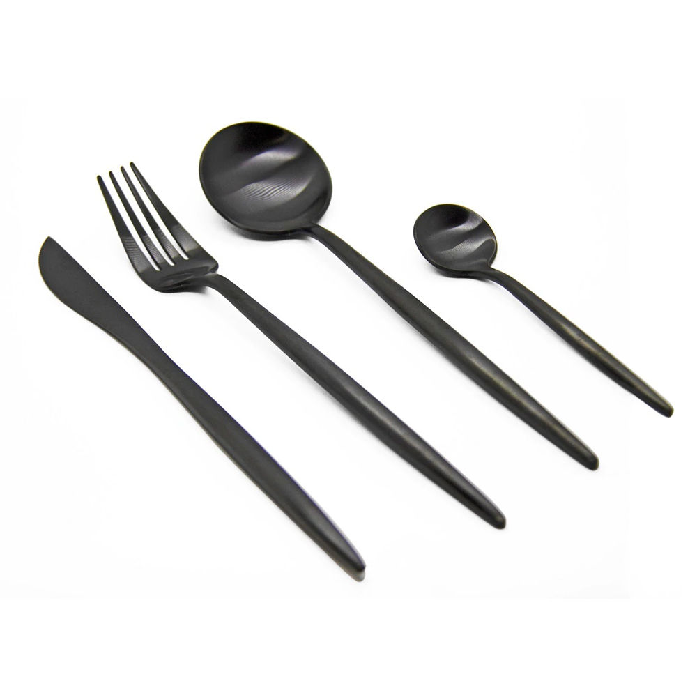 Finery - Cutlery Set 12pc - Carbon Black