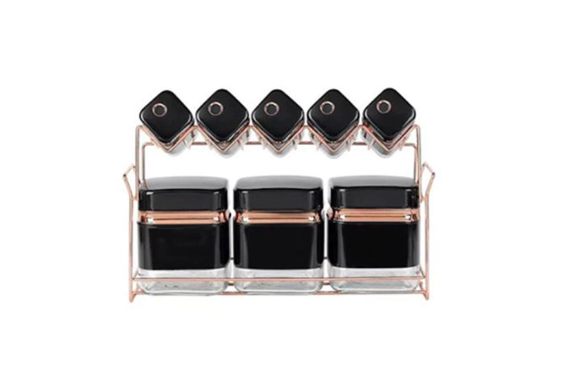 8 Pcs Spice Set - Black