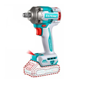 Total 1/2" Cordless Impact Wrench 0-2300Rpm 0-2900Bpm 400-550Nm Incl B