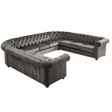 Chesterfield U-Shaped Couch - Large