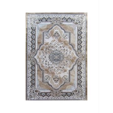 BK Carpets & Rugs -Persian  Inspired Premium Medallion Rug - 2m x 2,9m -  Light Beige & Brown