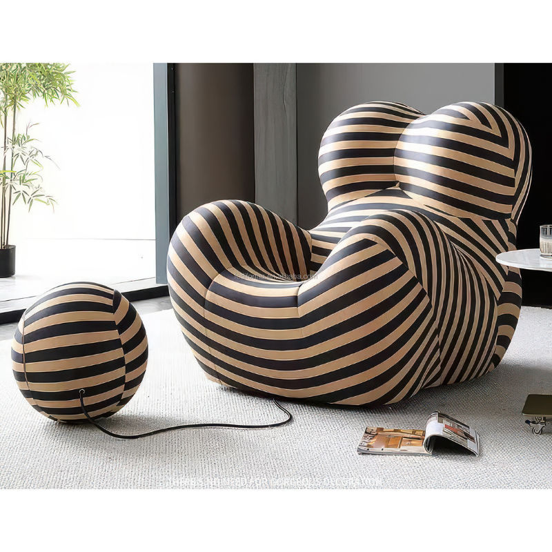 GOF Furniture Cothey oversized bean bag chair and ottoman.