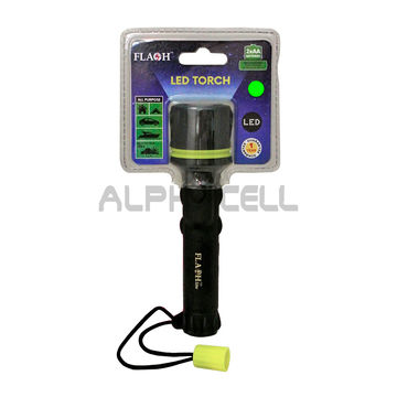 TORCH - LED3 BLACK 2xAA PVC excl batt (FLS)