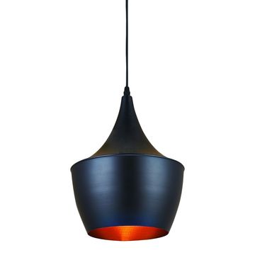 230VAC 60W 1xE27 Pendant Black And Gold 250Dia.