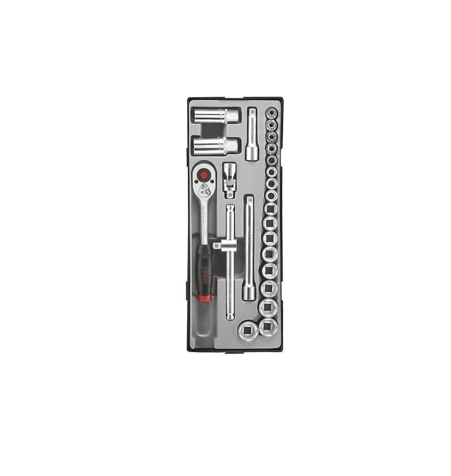 Force 24 Pce 3/8" Dr Socket Set 6-22 Mm - 2 Pack
