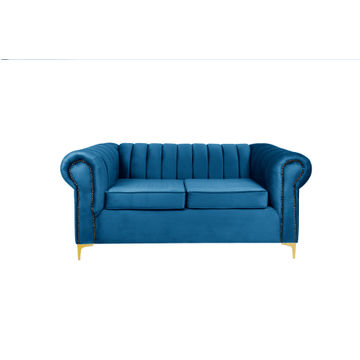 Latina 2 Seater Stripe Couch - Sky Blue