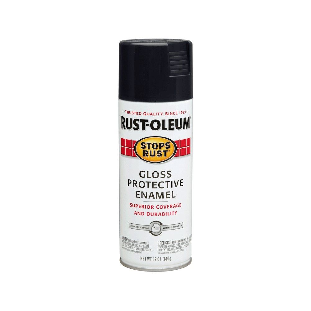 STOPS RUST ENAMEL SPRAY GLOSS BLACK