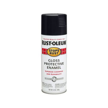 STOPS RUST ENAMEL SPRAY GLOSS BLACK